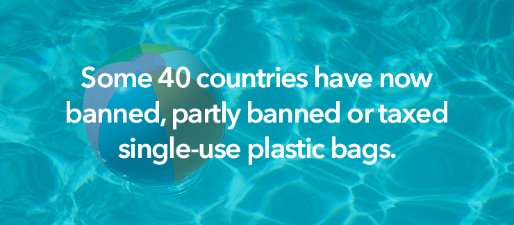 Some 40 countries have now banned, partly banned or taxed single-use plastic bags.